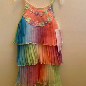 NWT Baby Sara Rainbow Daisy Dress